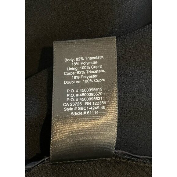 New Aritzia BABATON Black Mirror Crepe Open Front Power Blazer Jacket - Picture 10 of 10